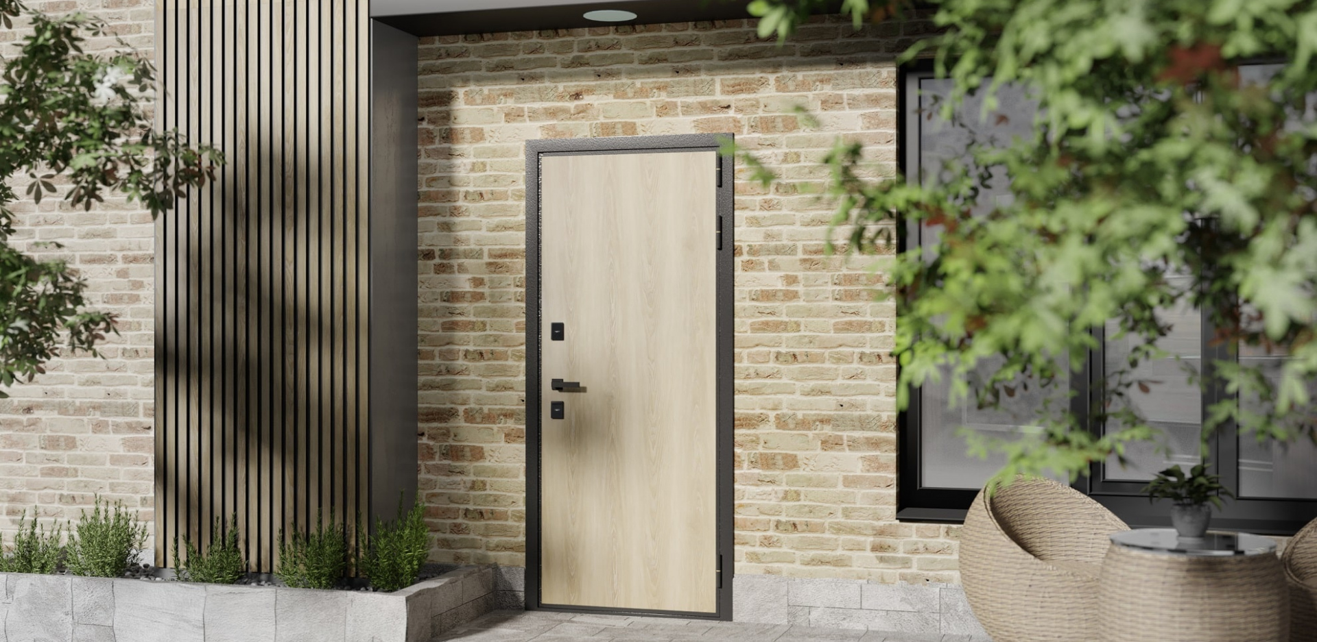 Стальные коттеджные двери с двойным терморазрывом